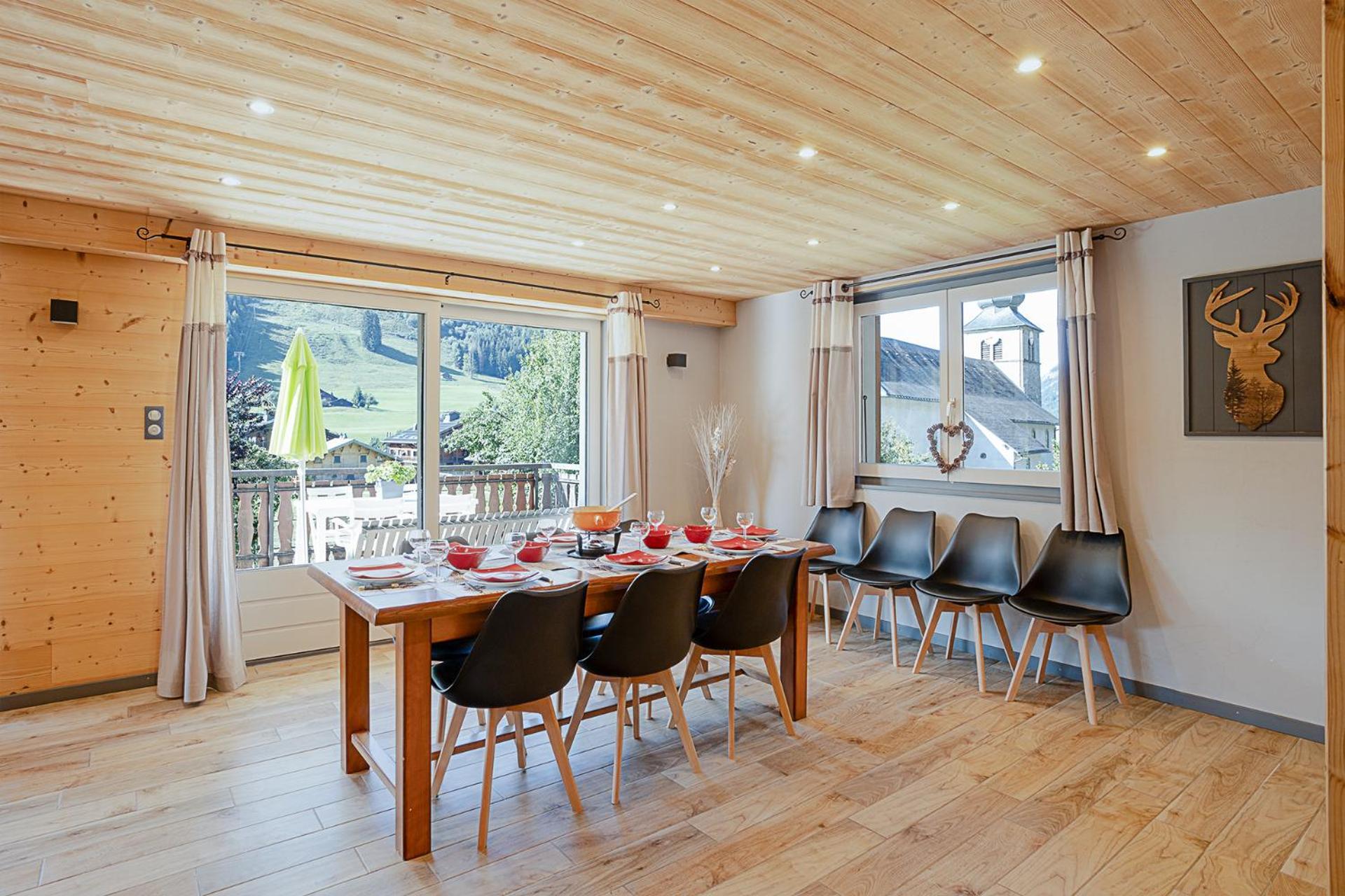 Chalet Les 4 Saisons - Ski, Parking Et Jardin Abondance Esterno foto